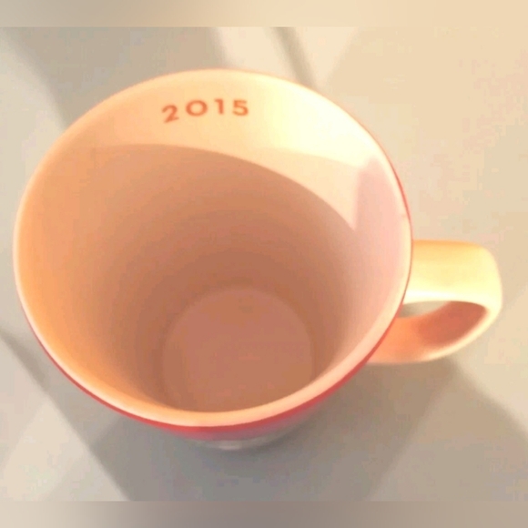 Starbucks Tall Red Mug Cup Iconic Green Siren Logo 16 oz 2015 - Picture 5 of 7